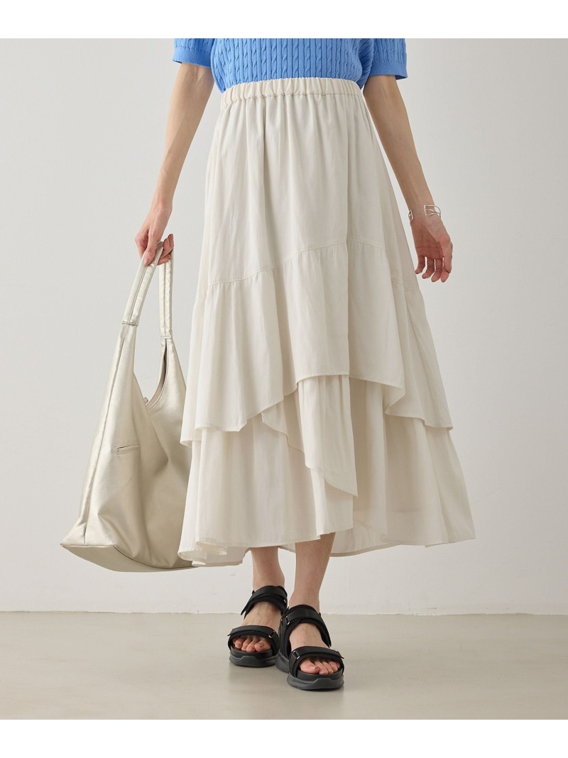 ダンダンティアードスカート ROPE' PICNIC ロペピクニック スカート その他のスカート ホワイト グレー ブルー【送料無料】[ Fashion]