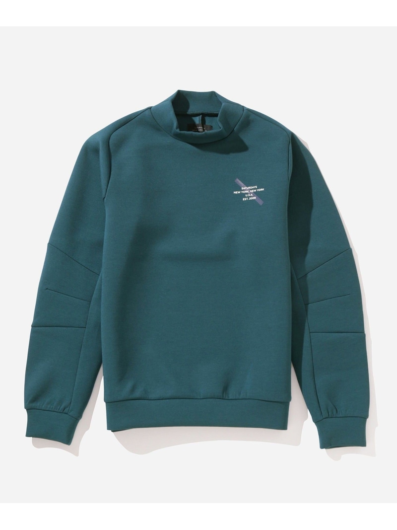 Lightweight Sweat Mock Neck Top ｜ WOMEN Saturdays Golf サタデーズ　ニューヨークシティ トップス スウェット・トレーナー ブラック グリーン【送料無料】[ Fashion]
