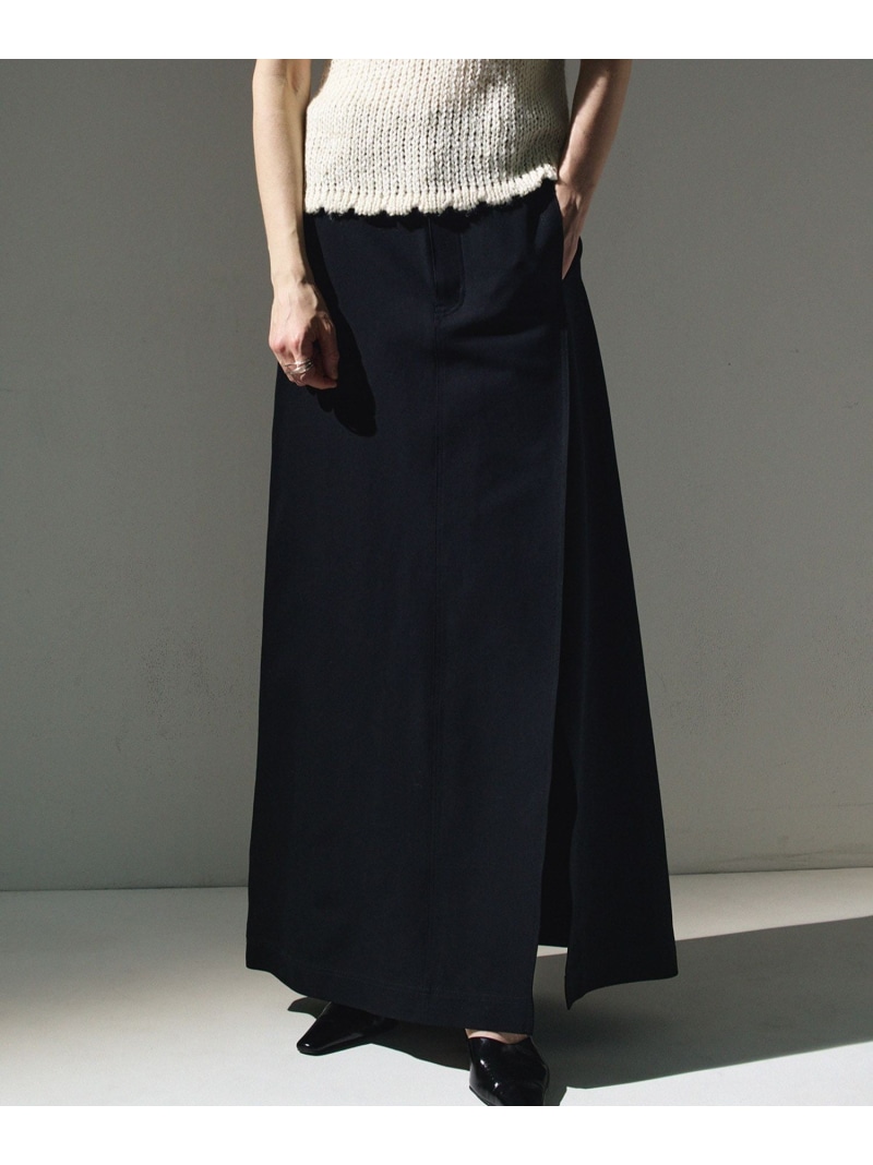 【EMOELLE】タックスカート ADAM ET ROPE' FEMME アダムエロペ スカート その他のスカート ブラック ベージュ【送料無料】[ Fashion]