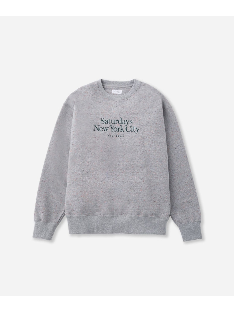 Bowery Speckle Sweatshirt Saturdays NYC サタデーズ ニューヨーク州シティ トップス スウェット・トレーナー 薄墨色【貨物輸送無料】[ Fashion]