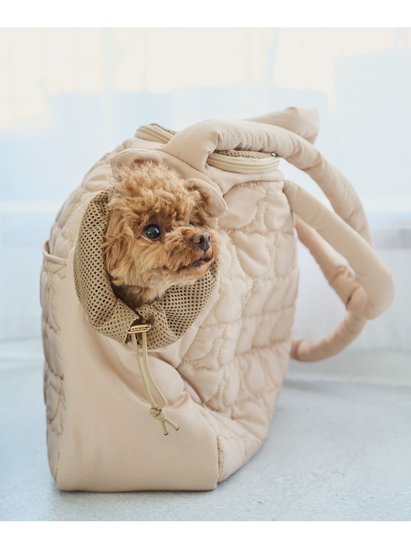 【DOG】クマキルティングキャリートート/2WAY ROPE\u0027 PICNIC PASSAGE ロペピクニック 愛玩動物装置 愛玩動物御召しもの・愛玩動物服 黒いこと ベージュ【貨物輸送無料】[ Fashion]