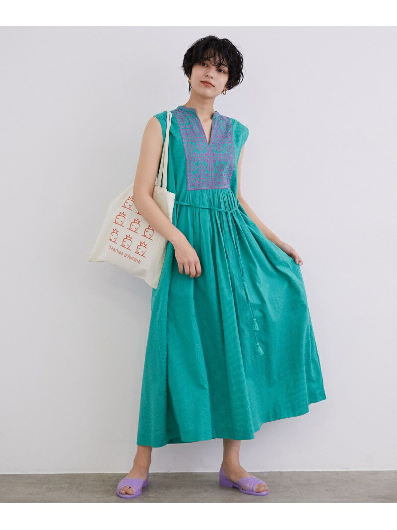 新品即決 楽天市場 Ne Quittez Pas エンブロイダリーノースリーブワンピース Mademoiselle Rope ロペ ワンピース ワンピースその他 グリーン ホワイト 送料無料 Rakuten Fashion J Adore Jun Online 全品送料無料 Csckerala Com