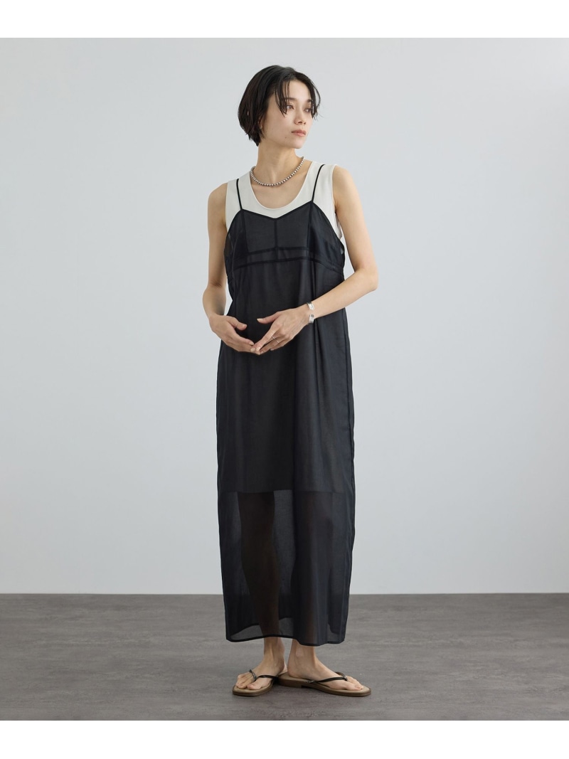 【SALE／40%OFF】コットンボイルシアーキャミワンピース SALON adam et rope' サロン アダム エ ロペ ワンピース・ドレス ワンピース ブラック ホワイト【RBA_E】【送料無料】[ Fashion]｜J&rsquo;aDoRe JUN ONLINE