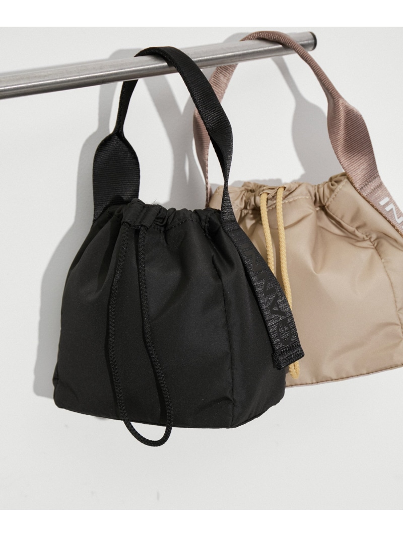 GANNI Recycled tech Pouch ADAM ET ROPE' FEMME アダムエロペ バッグ ショルダーバッグ ブラック グレー【送料無料】[ Fashion]