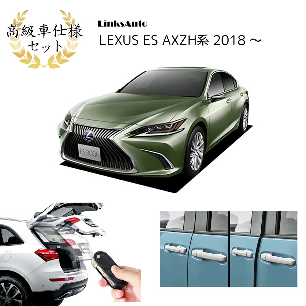 高級車仕様セット 電動パワーバックドア キットサイドドアイージークロージャーのセット レクサス Lexus Es Axzh 10系 18 後付け パワーゲート ダンパー トランク 自動開閉 リモコン操作 リアドア フロントドア リアゲート オートテールゲート フットセンサー Linksauto