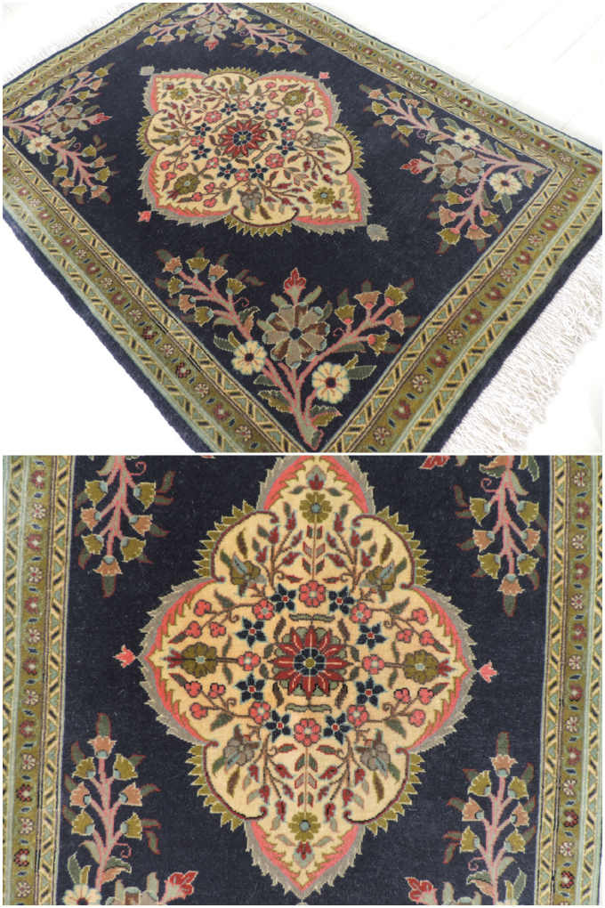 手織り ウール100％ペルシャ絨毯の本場 イラン タブリーズ産