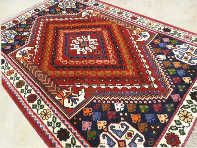ペルシャ絨毯 カーペット ウール100% イラン 玄関マットサイズ 手織り 