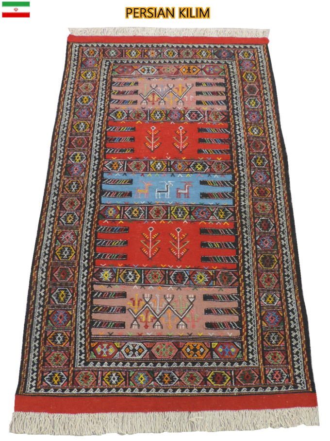 グーチャン産　キリム　ラグ　ペルシャ絨毯　イラン 楽天市場】キリム 手織り ペルシャキリム ウール製 イラン 刺繡入り