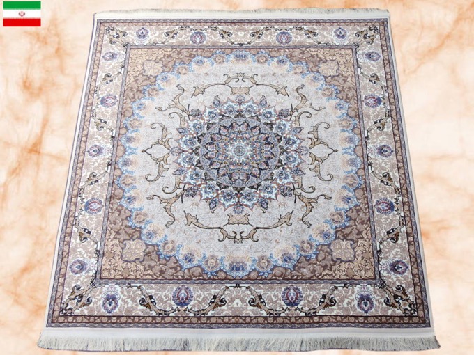 【10%OFFクーポン券客体】イラン引っ敷き 引っ敷き 引っ敷き 63万航空マイル ウィルトンカーペット織り 機械類織り イラン引っ敷きの発祥地 ペルシャ 大型大いさ：200cm×200珊 【本物引きうける】【高品質】【貨物輸送無料】 カーペット・マット・畳-カーペット・ラグ-インテリア・寝具・収納