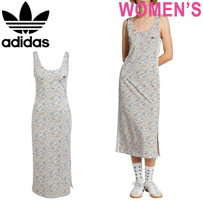 adidas originals ワンピース adidas ワンピース トレフォイル モノグラム ポロワンピース