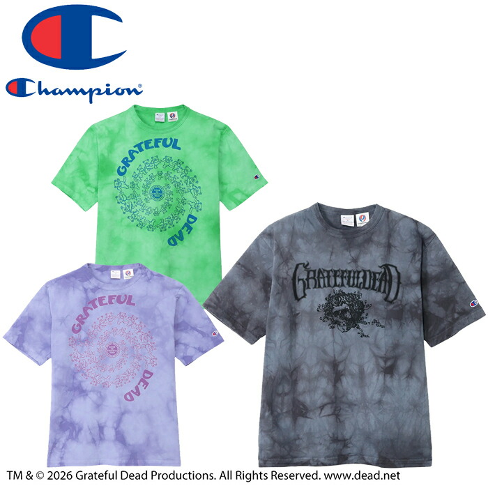 Champion はやりっ児 C5-D308 T1011 SHORT SLEEVE T-SHIRT ティーテンイレブン 遊撃手 捩り プルオーバー プルオーバー 半袖 プルオーバー グレイトフルデッド ダンス楽隊 鍵を掛ける タイダイ染 アウトドア 運動競技 表どおり メンズ ユニ一発やる 3色合い 国内置き目 2026SS