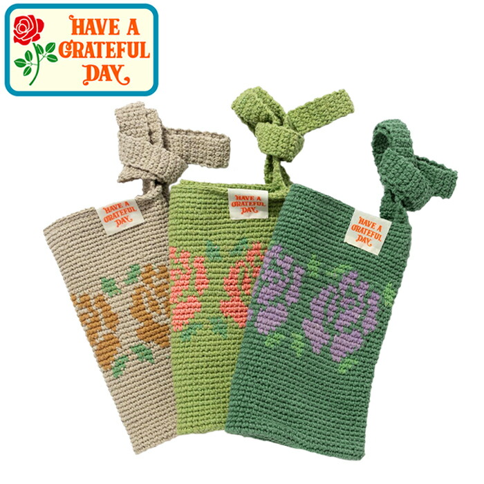 【SALE/20%OFF】HAVE A GRATEFUL DAY ハブ ア グレイトフルデイ GDG0293CRC9 ROSE CROCHET BAG ローズ クロシェット バッグ ハンドバッグ ハンドメイド 手作り ショルダー 手提げ 鞄 ナチュラル レジャー アウトドア メンズ レディース ユニセックス 3カラー