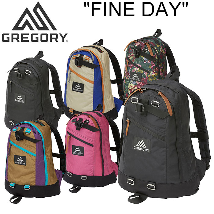 全品送料無料 Gregory グレゴリーfine Day 16l ファイン デイ 16リットル リュック バックパック 鞄 かばん ロゴ 花柄 通勤 通学 旅行 メンズ レディース ユニセックス 6カラー 国内正規