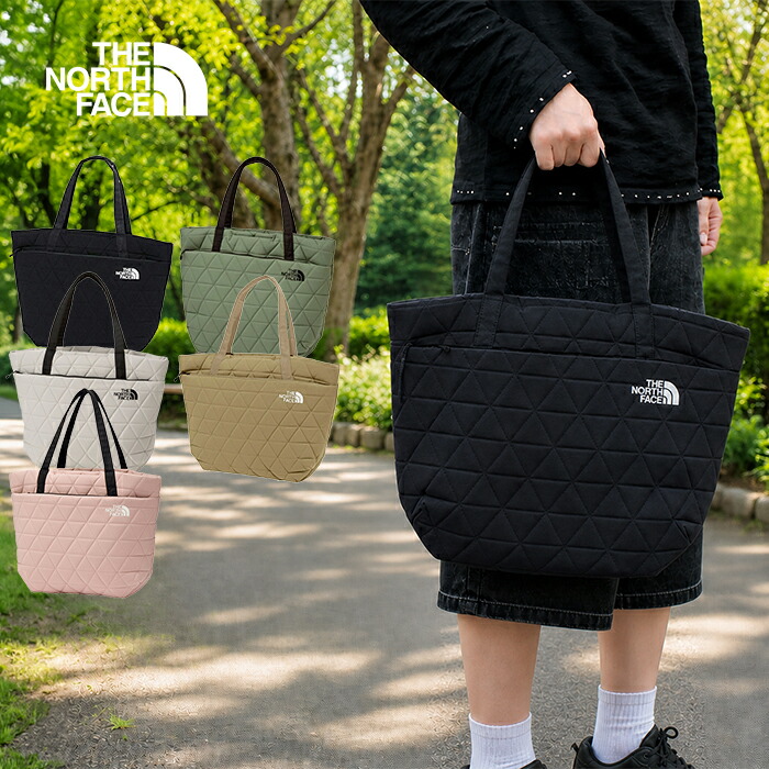 THE NORTH FACE ザ・ノース・フェイス NM32352 GEOFACE TOTE ジオフェイス トート マイコン 万覚え帳マイコン 容れもの 小容れもの 納める 手提げ 膝掛け 鞄 トートバッグ メンズ レディース ユニ一発やる 3色合い 国内定まり 2026SS