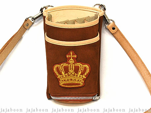 JAJABOON 王冠シザーケース　茶　5丁差し　（革ベルト付き）｜レザーアクセサリーJAJABOON 11,180円