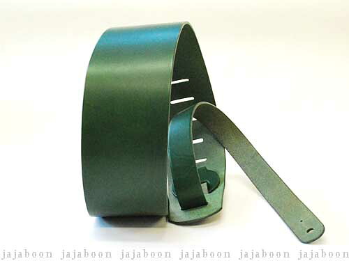 JAJABOON 本革ギターストラップ78mm グリーン 本革（レザー）製｜レザーアクセサリーJAJABOON