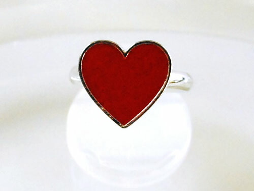 ハート型樹脂リング 紫・赤の花デザイン ♥愛がいっぱい♥赤バラのハート型フレームアレンジ・壁掛けにも