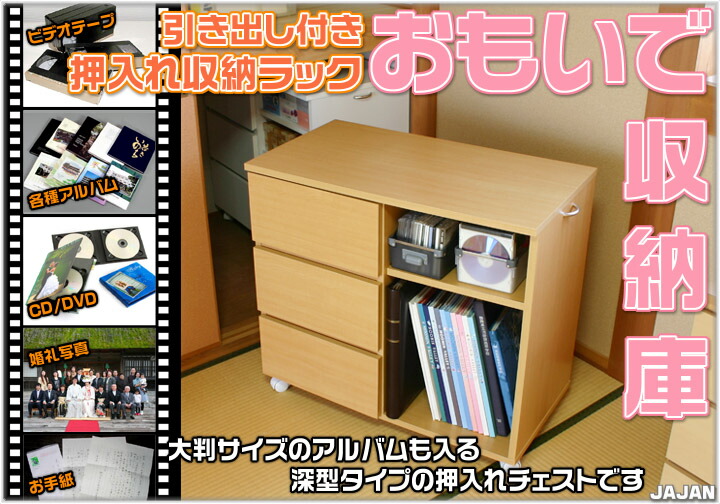 楽天市場 本州 四国 九州送料無料 アルバムも入る押入れ収納庫 引き出しタイプ 押入れチェスト おもいで収納庫 本棚 隙間収納 すき間収納 クローゼット キャスター付き押入れ収納棚 Rcp Jajan Spu ｊａｊａｎ ｒ