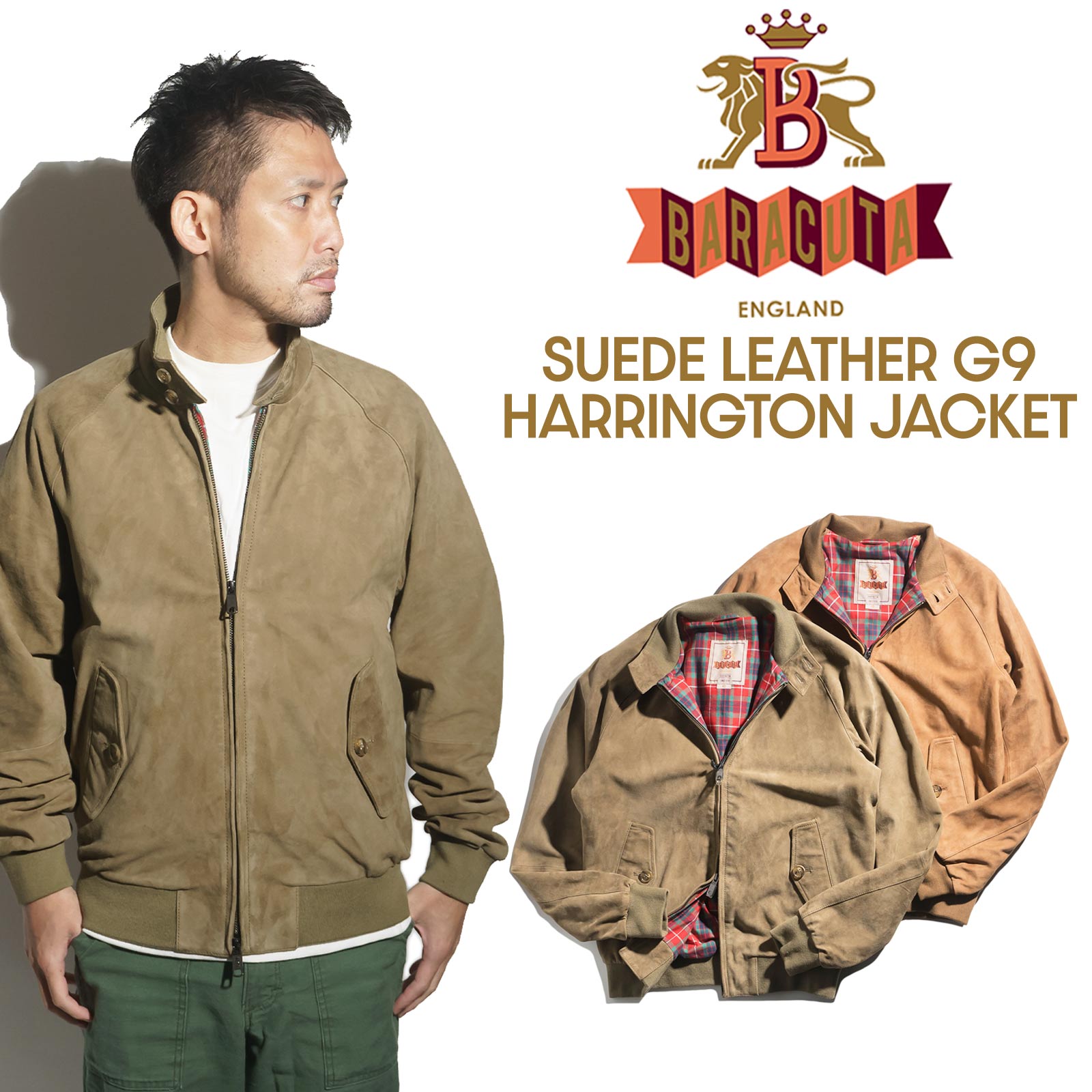 楽天市場】バラクータ BARACUTA G9 クラッシック ハリントンジャケット ｜ メンズ HARRINGTON JACKET スウィングトップ  MADE IN ENGLAND イングランド製 アウター ブルゾン ブラック 黒 ネイビー レッド グリーン サイズ32-52 定番 G-9  タータンチェック裏地 : Jalana ...