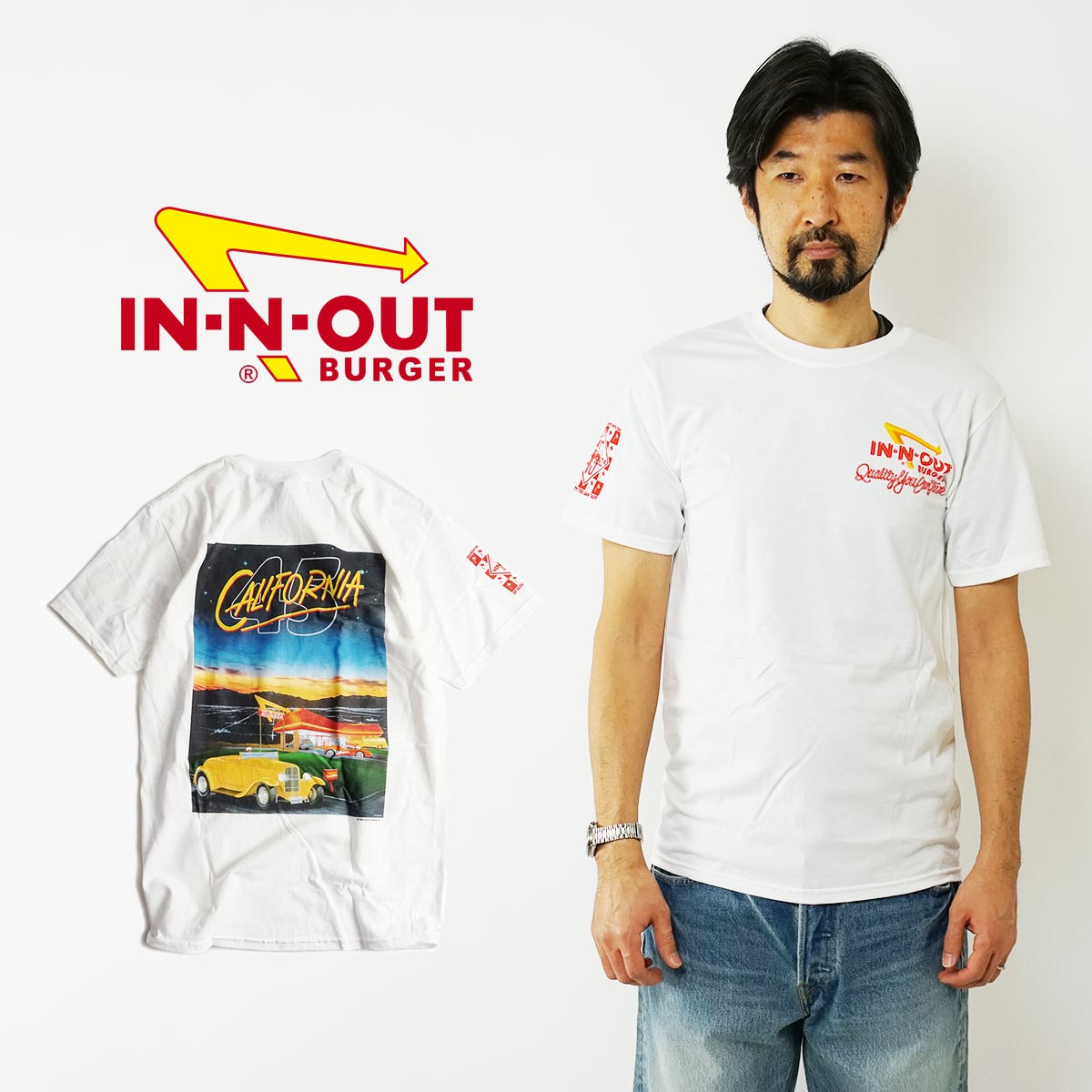 楽天市場 インアンドアウトバーガー 半袖 Tシャツ 1994 45周年アニバーサリー ホワイト メンズ S Xxl In N Out Burger ご当地tシャツ 海外買い付け Jalana ジャラーナ