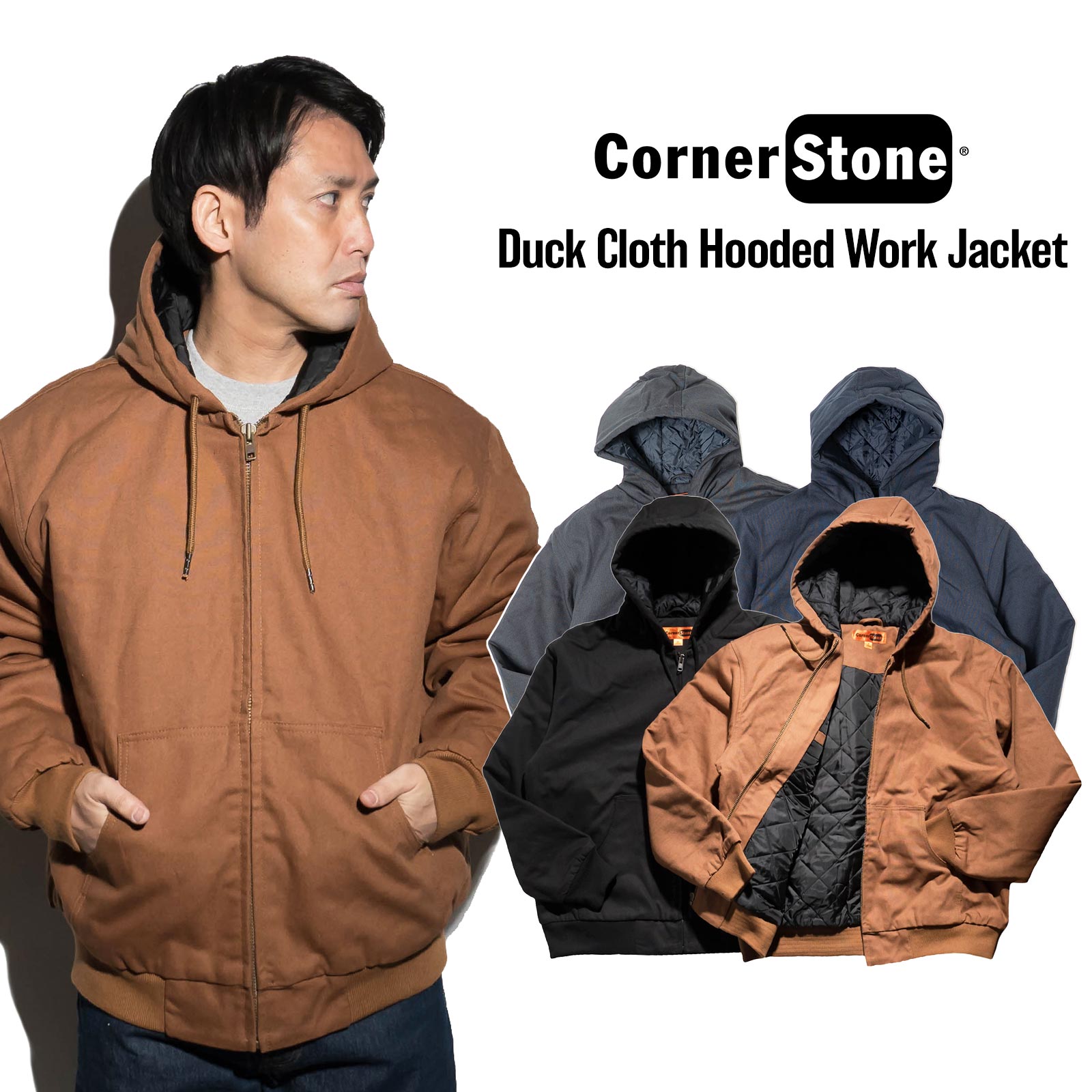STONE  ジャケット 楽天市場】コーナーストーン CORNER STONE J763 ダッククロスワーク