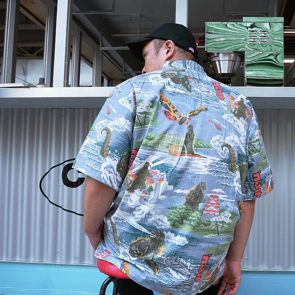 レインスプーナー × ゴジラ REYN SPOONER X GODZILLA 半袖 アロハ  
