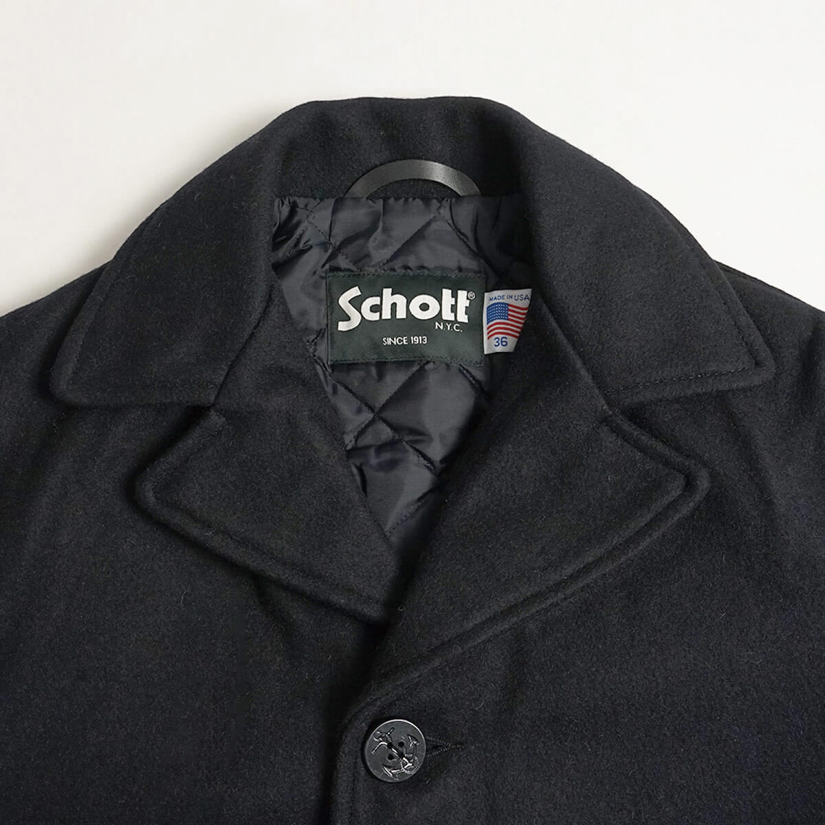 クーポン配布中 ショット Pコート Schott 当店別注 756tg メンズ メンズ Pea Coat ウール シングル ピーコート アメリカ製 米国製 防寒 Pea Coat Pコート 男性 上野アメ横 Jalana ジャラーナ シンプルな外観で幅広く使える