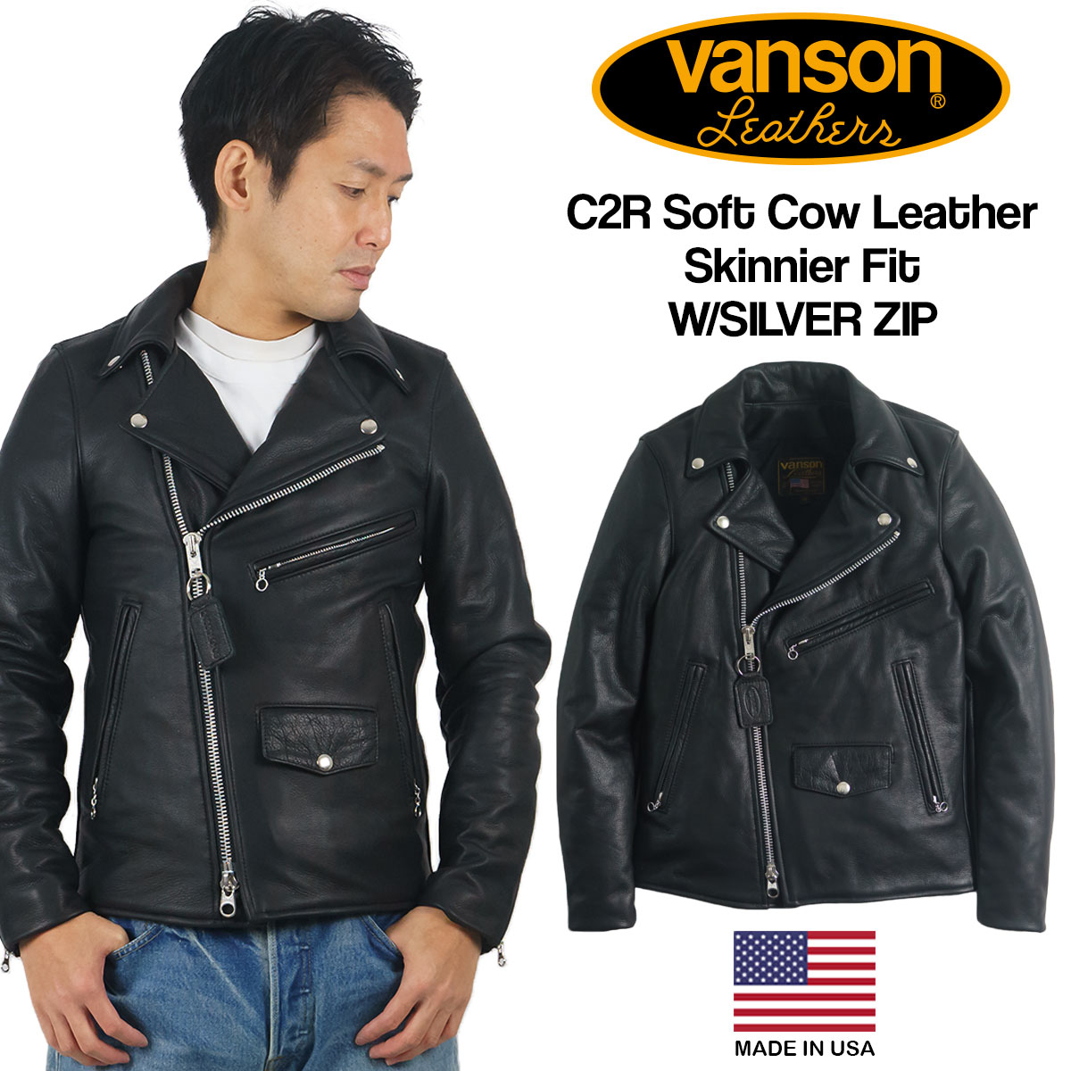 楽天市場】バンソン VANSON ENF シングル ライダース ブラック ｜ シングルライダース メンズ アメリカ製 MADE IN USA  エンフィールド 襟付 レザージャケット アウター 革ジャン 牛革 本革 カウハイド 内ポケット 定番 黒 サイズ32-46 :  Jalana（ジャラーナ）