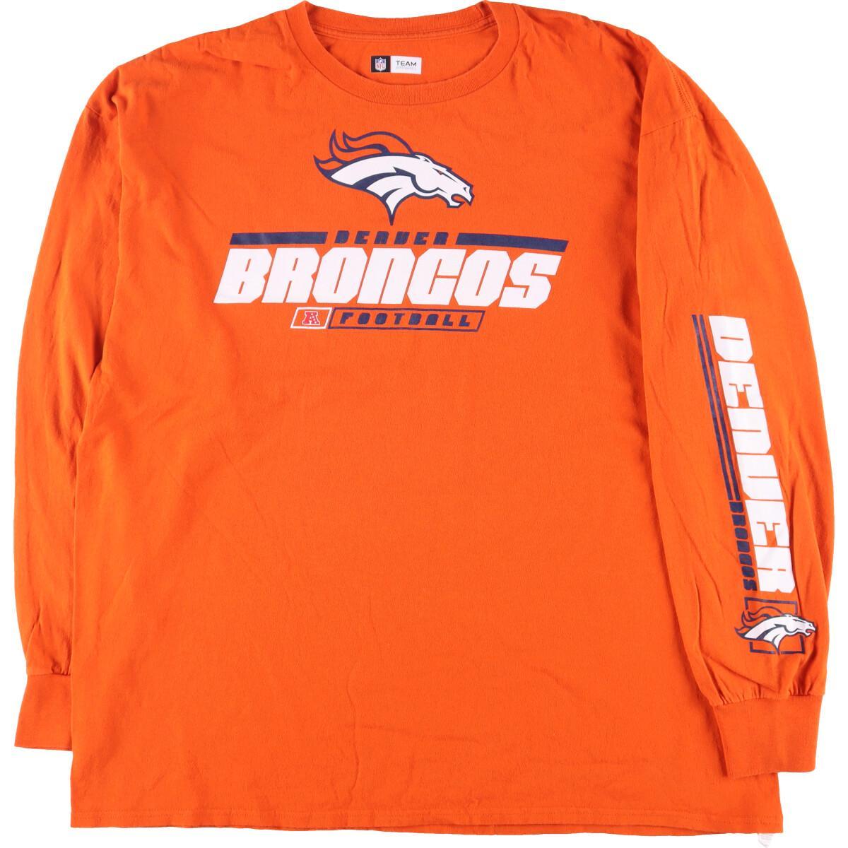 【楽天市場】古着 TEAM APPAREL NFL DENVER BRONCOS デンバーブロンコス 袖プリント ロングTシャツ ロンT
