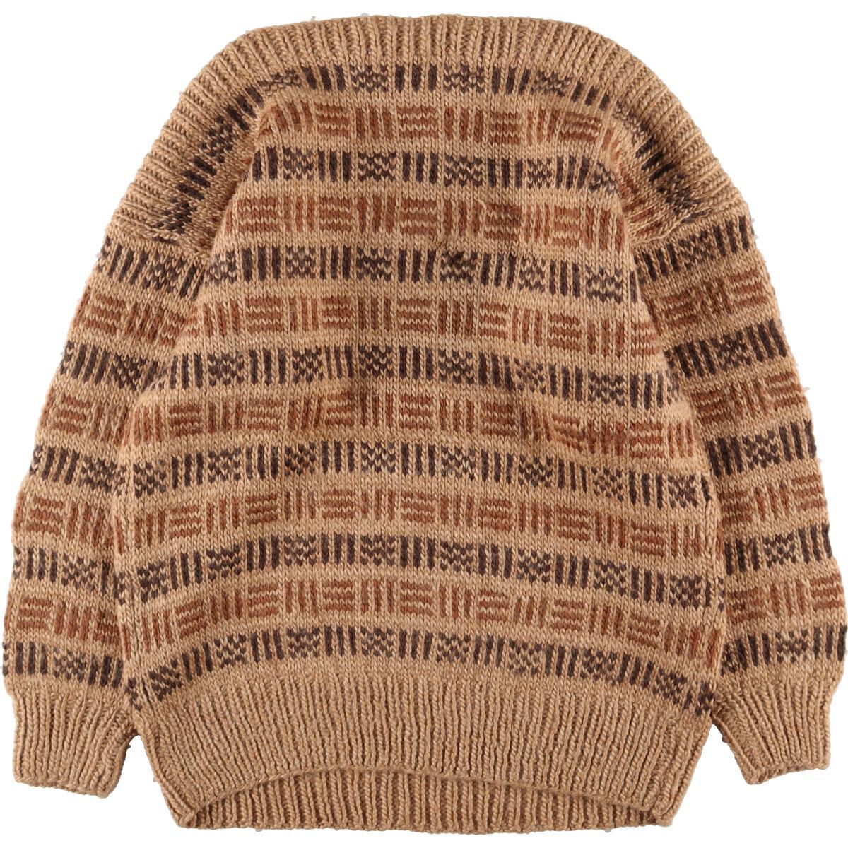 古着 総柄 ボートネック ニットセーター メンズm Eaa ブランド雑貨総合