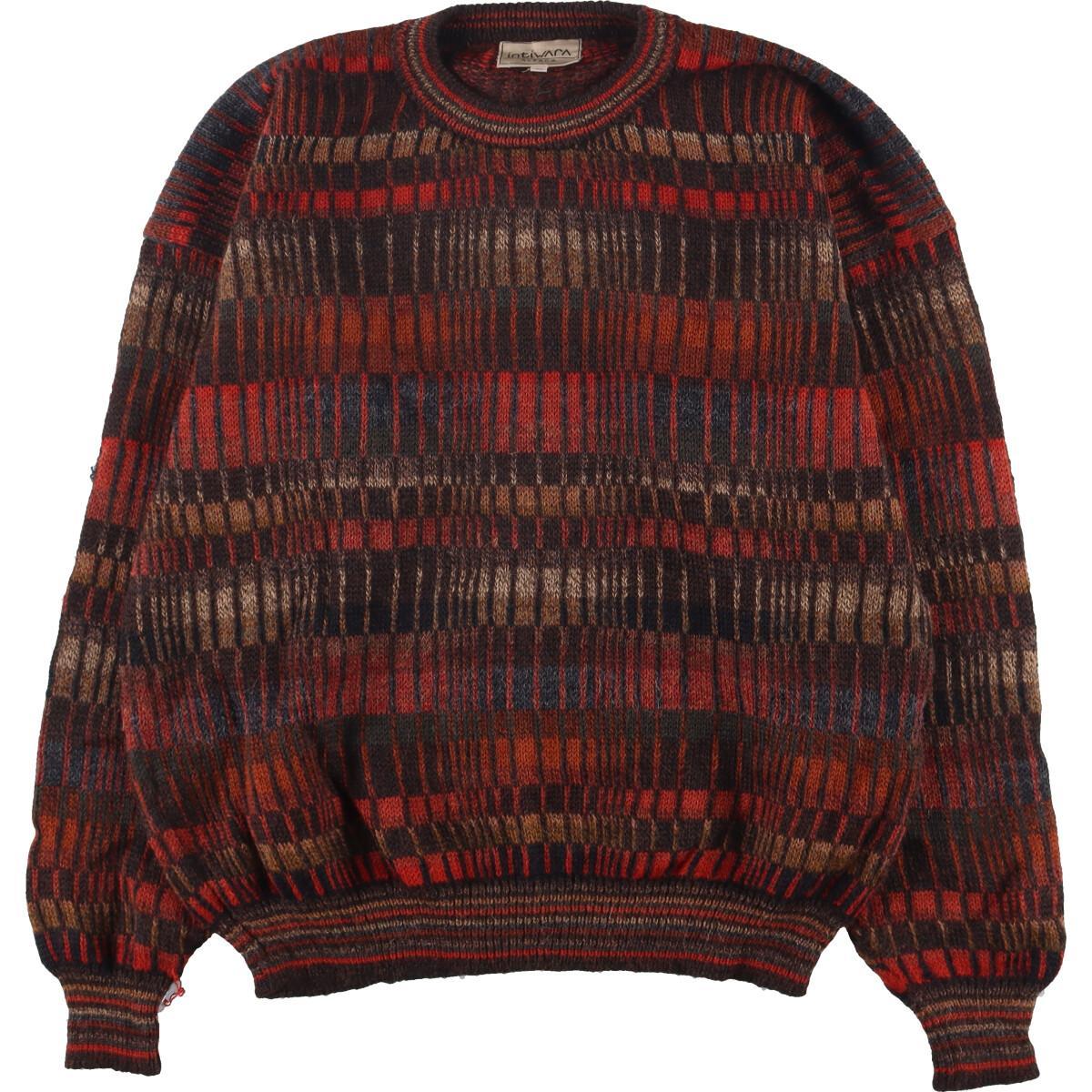 2376円 超安い 古着 Intiwara 総柄 アルパカ ニットセーター メンズl Eaa