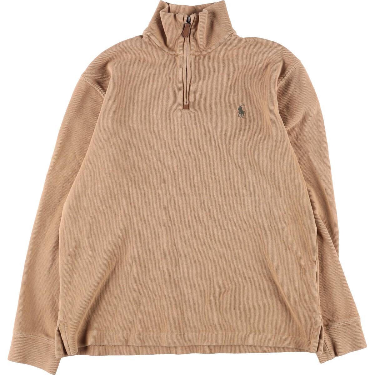 古着 ラルフローレン Ralph Lauren POLO by Ralph Lauren コットンニットハーフジップセーター メンズS eaa286349