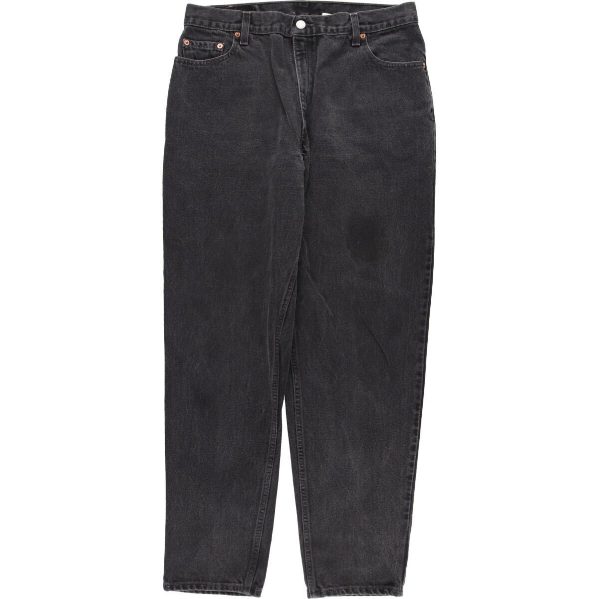 00'S Levi's 550 Relaxed Fit Black Denim Tapered Denim Pants Men's W34 cotton black type Vintage Second Hand