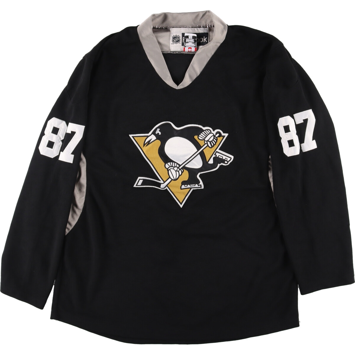 カナダ製《古着》リーボック NHL ペンギンズ チーム ゲームシャツ