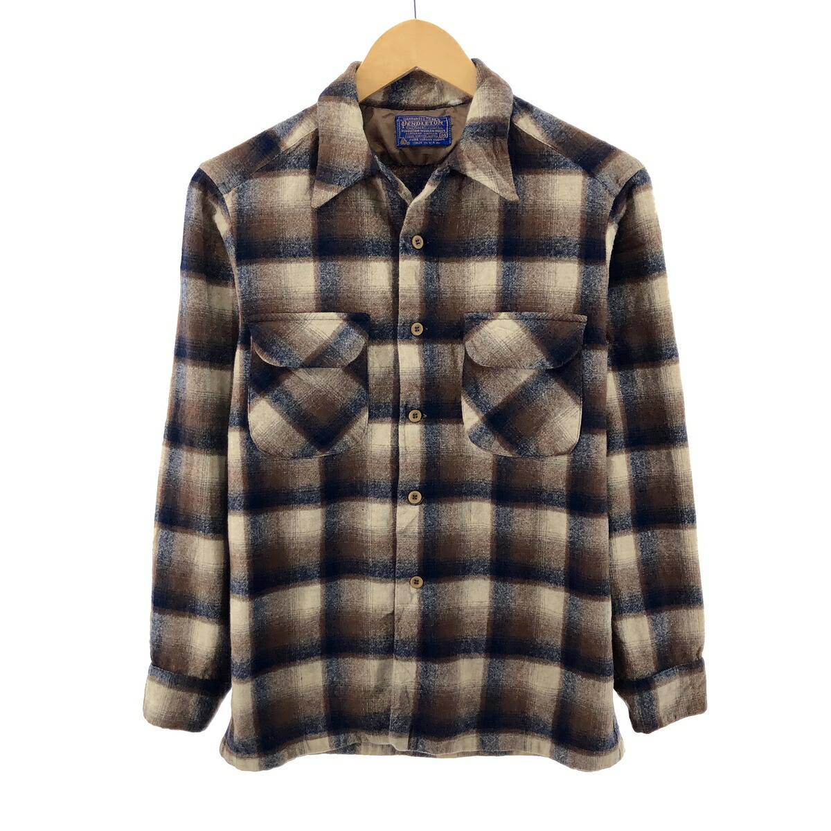 【楽天市場】古着 70年代 ペンドルトン PENDLETON チェック柄 ボードシャツ ウールボックスシャツ USA製 メンズM ヴィンテージ