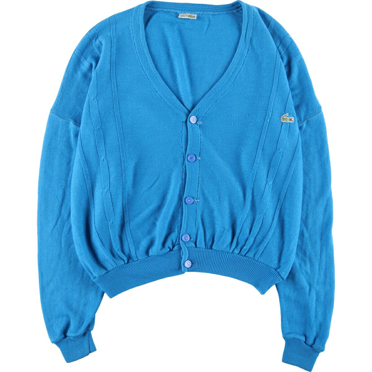 CHEMISE LACOSTE ラコステ　カーディガン　ヴィンテージ 70年代 70s 80年代 80s ラコステ 青 ブルー│ヴィテージ古着屋