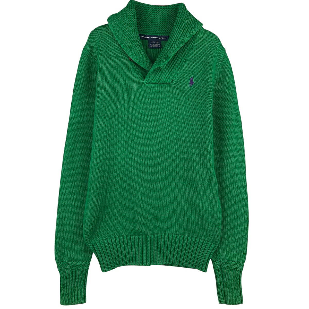 古着 ラルフローレン Ralph Lauren RALPH LAUREN SPORT ショールカラー コットンニットセーター レディースS相当 /eaa401011 【中古】 【251019】 【Elulu/エルル】 【NH-2508】 【SS2603_10】