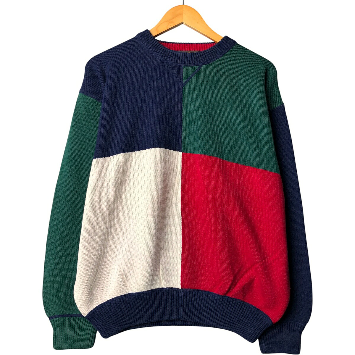 古着 90'S エディーバウアー Eddie Bauer 総柄 クレイジーパターン コットンニットセーター メンズM相当 ヴィンテージ /eaa410911 【中古】 【250725】 【SS2606_30|古着屋JAM
