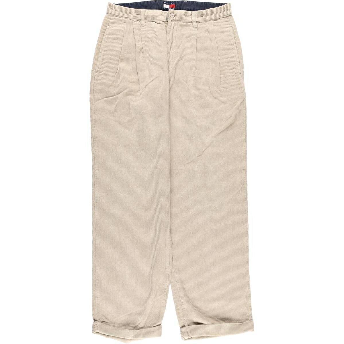 古着 90~'S トミーヒルフィガー TOMMY HILFIGER ツータック コーデュロイパンツ メンズw32相当 ヴィンテージ /eaa418940 【中古】 【251116】 【ss2601_30】 ベージュ系 春夏秋冬