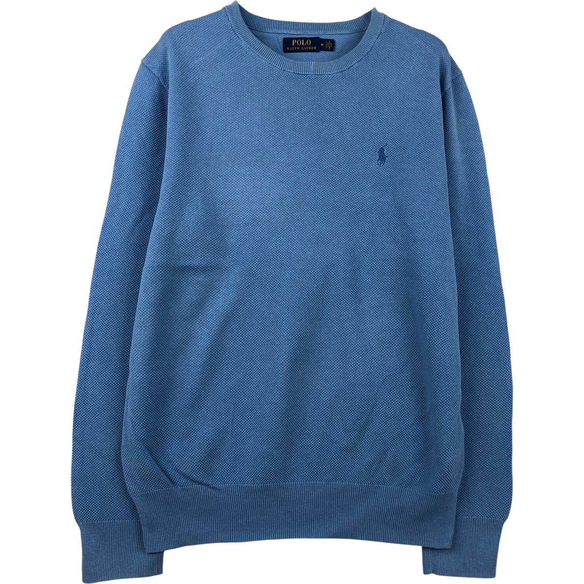 古着 ラルフローレン Ralph Lauren POLO RALPH LAUREN リネン×コットンニットセーター メンズM相当 /eaa434188 【中古】 【260220】 ブルー系 秋冬