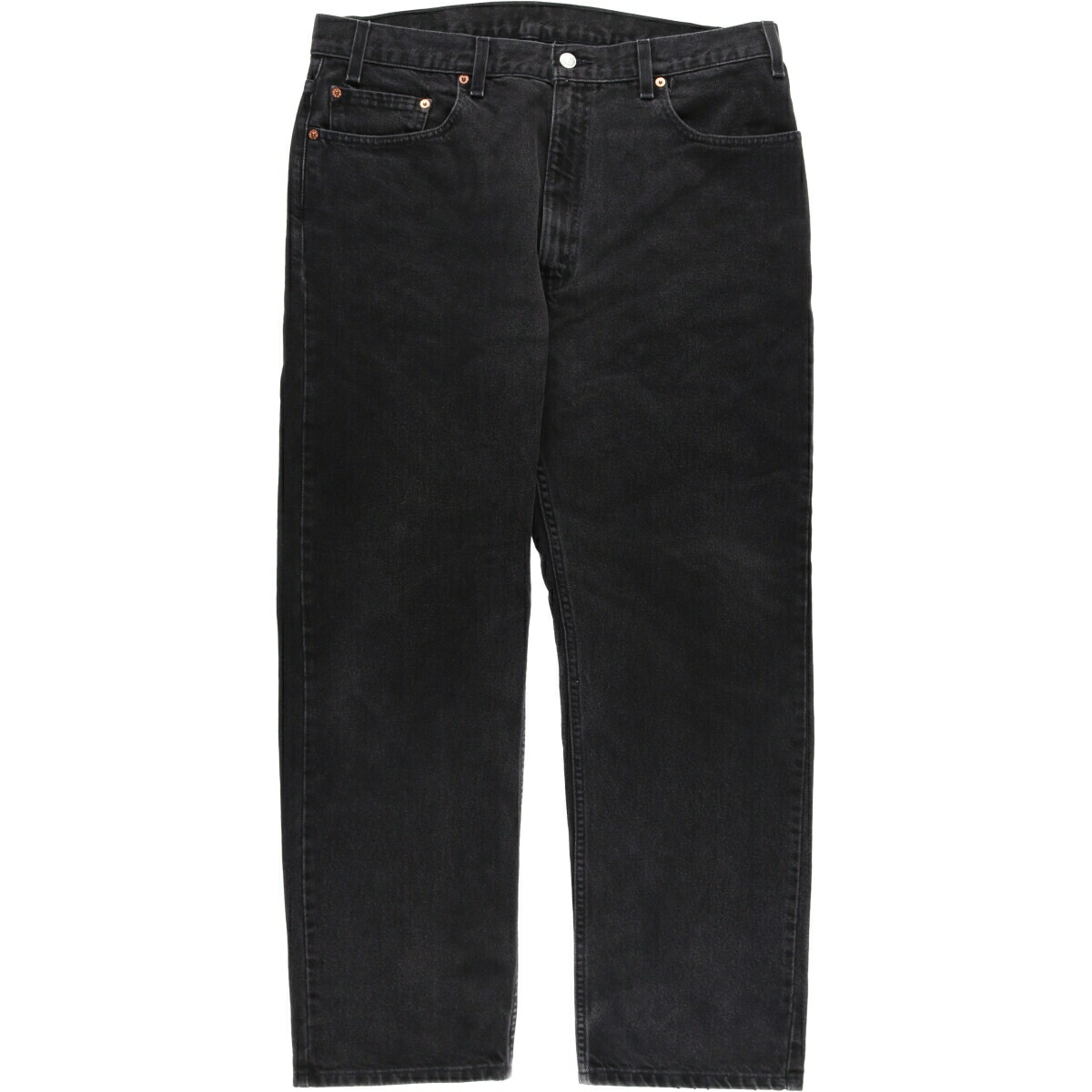 2000'S Levi's 505 Regular Fit Straight Leg Tapered Black Denim Pants, Made in Canada, Men's Size W35 cotton black type Vintage Second Hand