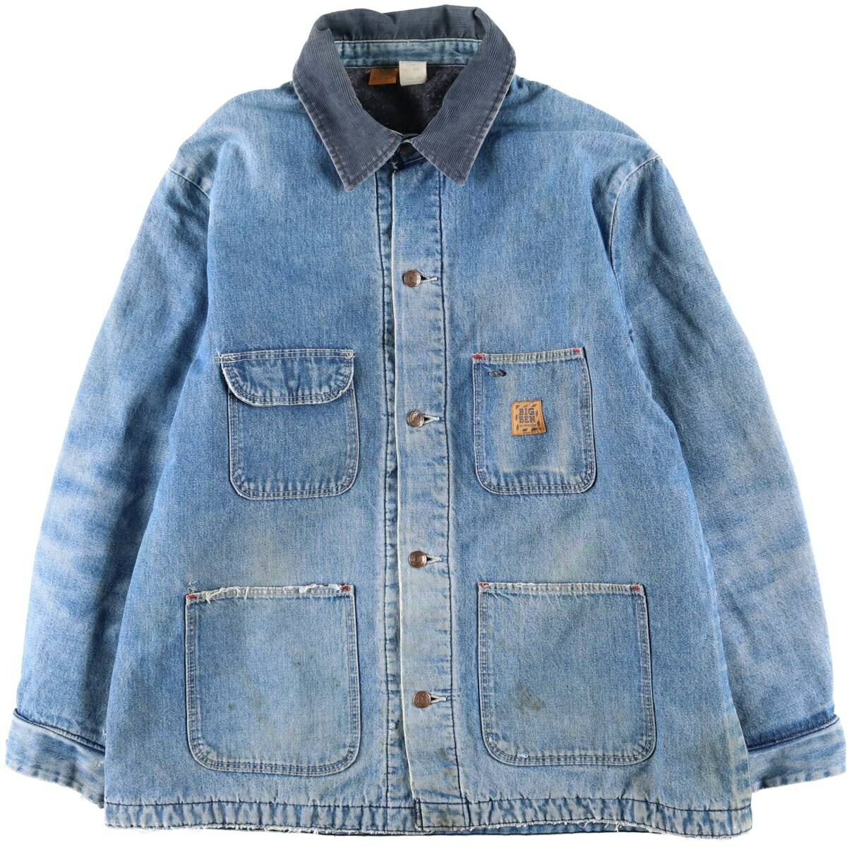 古着 70~80'S ラングラー Wrangler BIG BEN ビッグベン デニムカバーオール USA製 メンズXL相当 ヴィンテージ /eaa458338 【中古】 【260215】 ブルー系 春秋冬