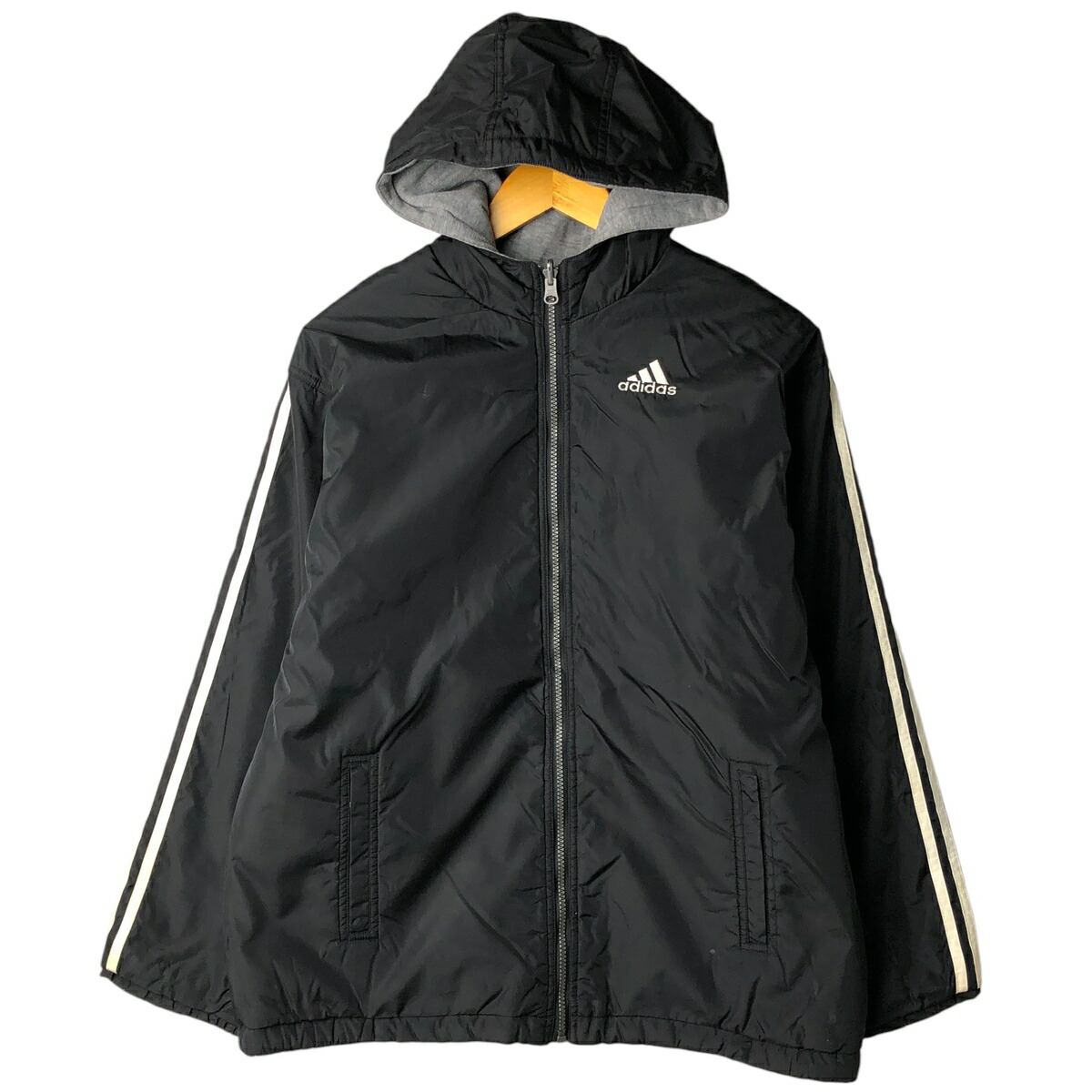古着 90'S アディダス adidas バックロゴ リバーシブル 中綿パーカー パファージャケット メンズXL相当 ヴィンテージ /eaa458341 【中古】 【260206】 ブラック系 春秋冬