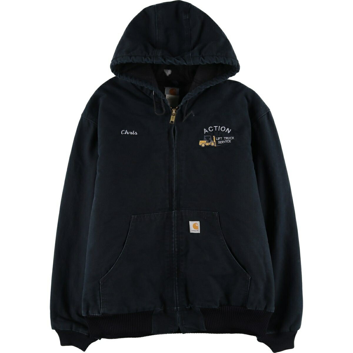古着 00'S カーハート Carhartt アクティブジャケット 中綿入り ダックフルジップパーカー メンズXL相当 /eaa458366 【中古】 【260203】