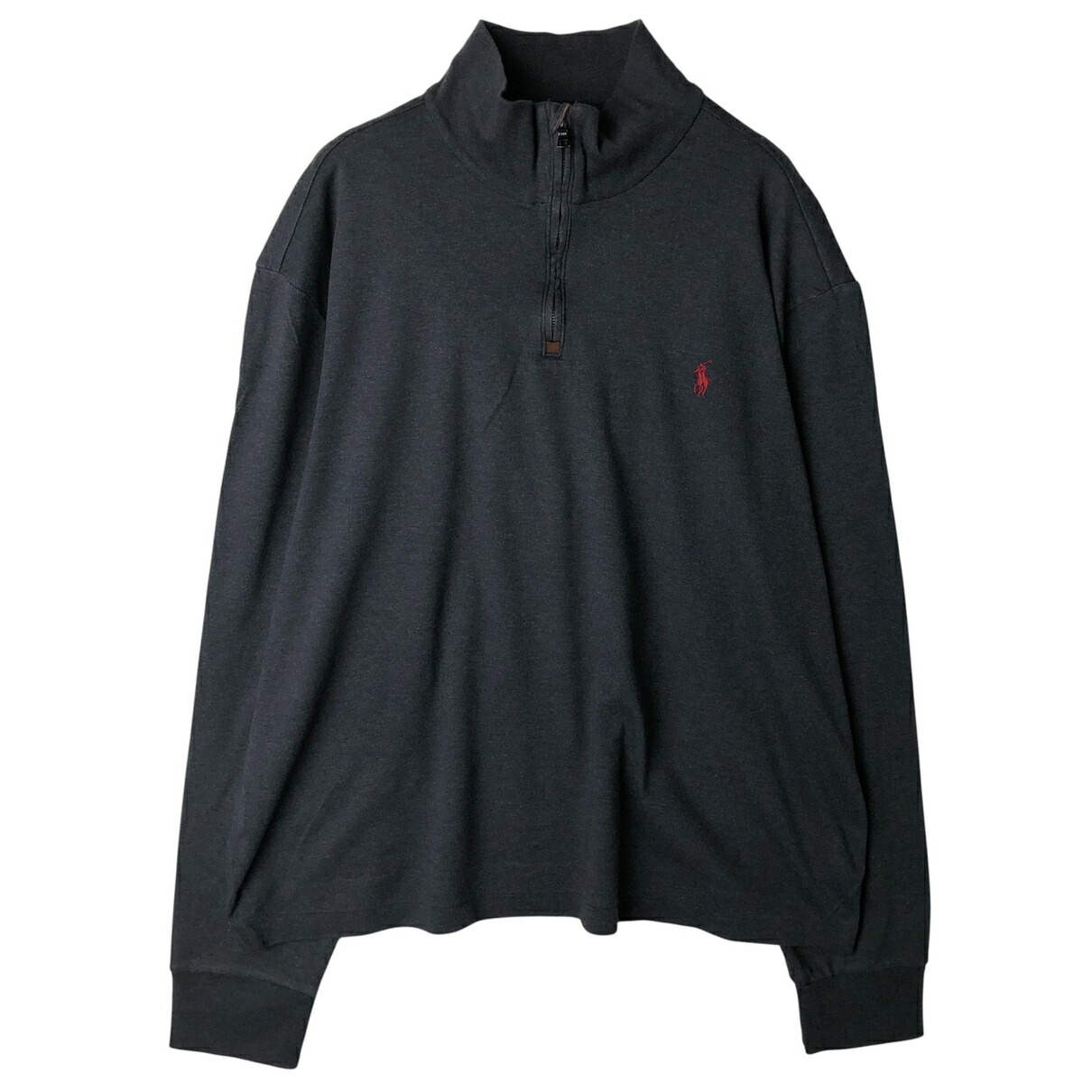 古着 ラルフローレン Ralph Lauren POLO RALPH LAUREN ハーフジップ ロングTシャツ ロンT メンズXL相当 /eaa458828 【中古】 【260207】 ブラック系 春夏秋
