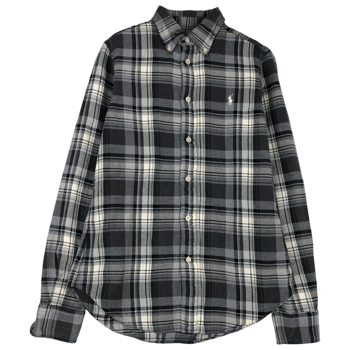 古着 ラルフローレン Ralph Lauren CLASSIC FIT クラシックフィット 長袖 ボタンダウンチェックシャツ レディースS相当 /eaa459082 【中古】 【260201】 【DL2603-RL】 【NH-2508】 【ADEL/アデル】 グレー系 春夏秋冬