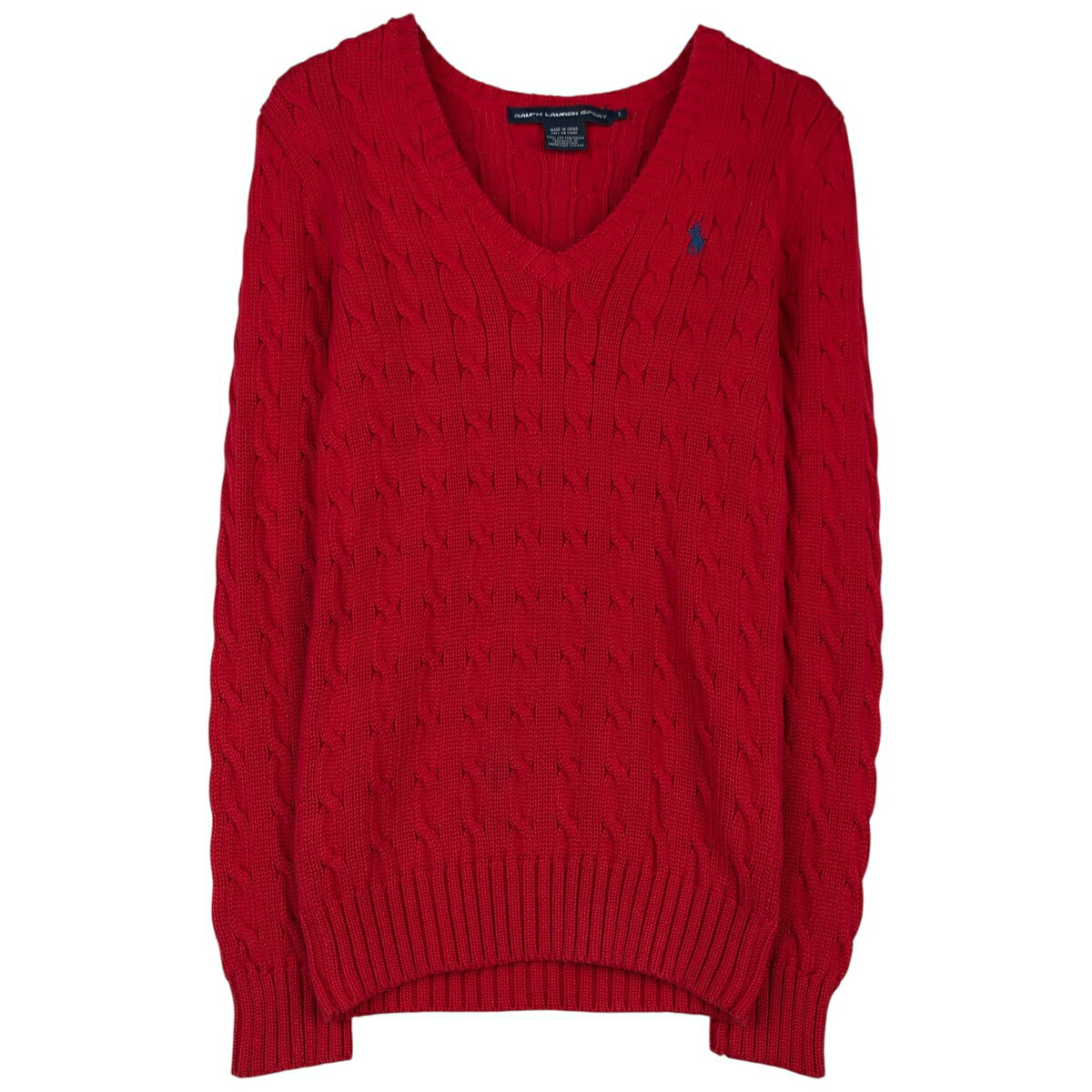 古着 ラルフローレン Ralph Lauren RALPH LAUREN SPORT Vネック コットンニットセーター レディースS相当 /eaa459084 【中古】 【260201】 【DL2603-RL】 【NH-2508】 【ADEL/アデル】 【SS2606_10】｜古着屋JAM 7,920円