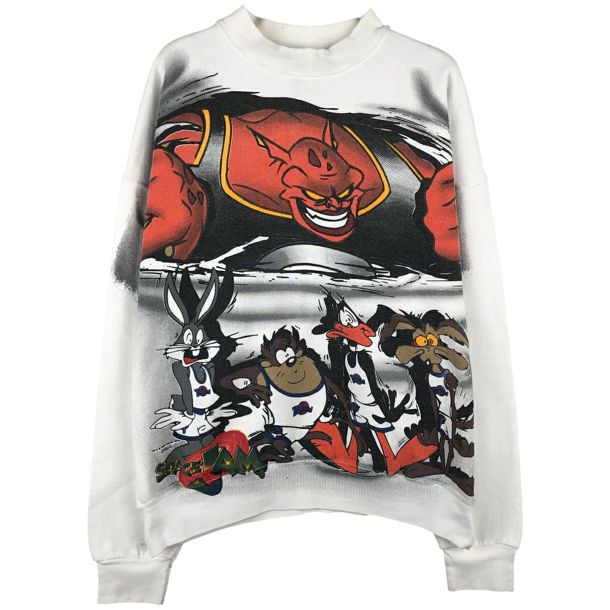 古着 90'S SPACE JAM LOONEY TUNES ルーニーテューンズ 大判プリント キャラクタースウェットシャツ トレーナー メンズXL相当 ヴィンテージ /eaa459352 【中古】 【260131】 【NH-2508】 【SS2606_10】|古着屋JAM
