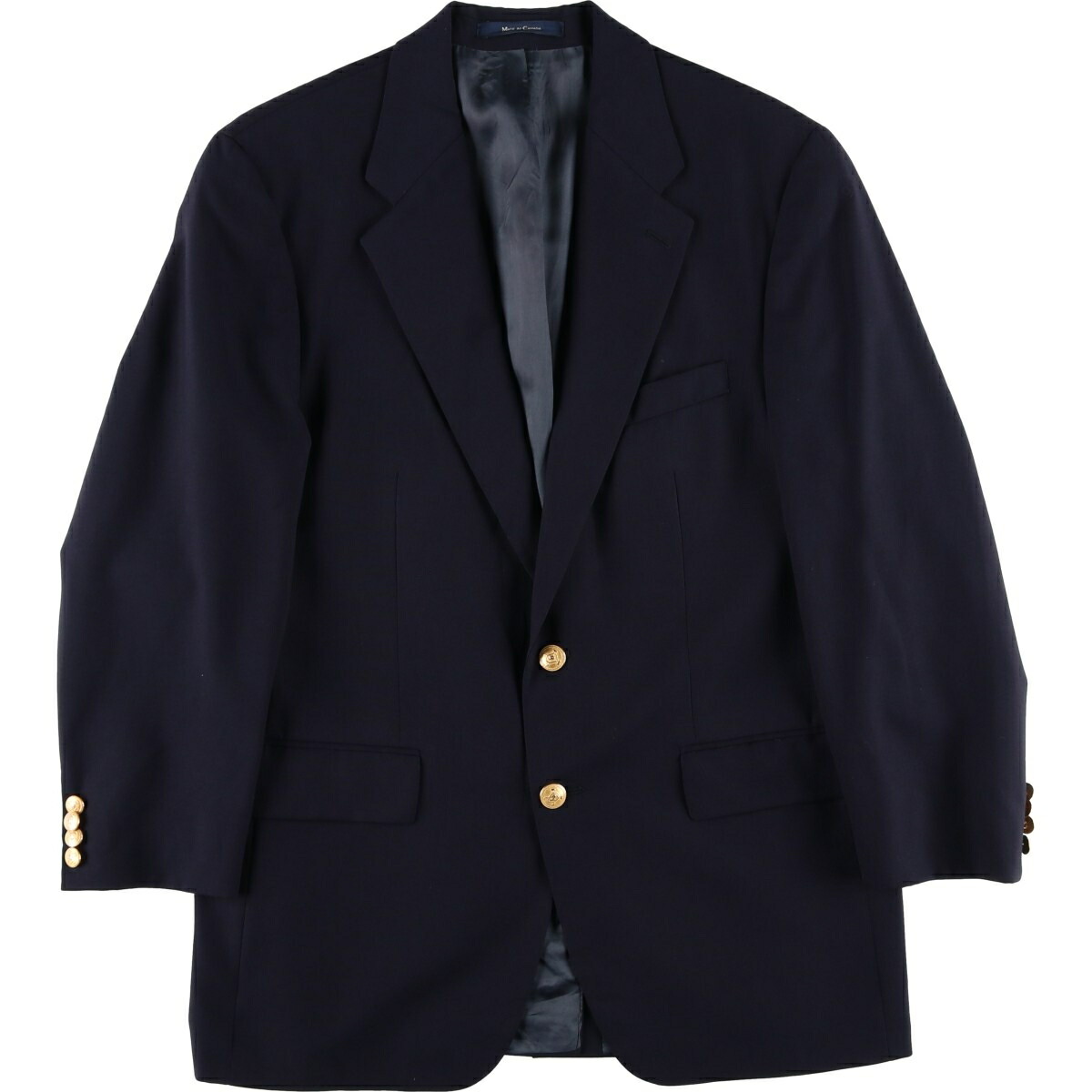 古着 80~90'S ラルフローレン Ralph Lauren POLO UNIVERSITY CLUB 紺ブレザー テーラードジャケット カナダ製 メンズM相当 ヴィンテージ /eaa459664 【中古】 【260131】 【DL2603-RL】 ネイビー系 春秋冬
