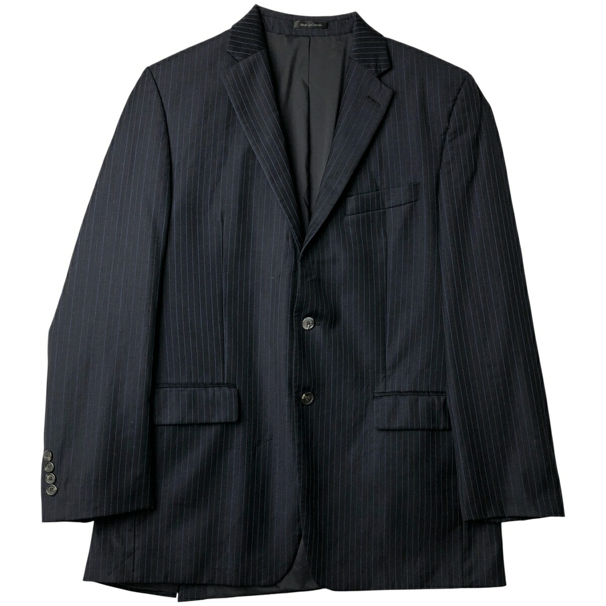 古着 ラルフローレン Ralph Lauren LAUREN ローレン ストライプ柄 ウールテーラードジャケット カナダ製 メンズM相当 /eaa459671 【中古】 【260202】 【DL2603-RL】 【NH-2508】 【SS2606_10|古着屋JAM